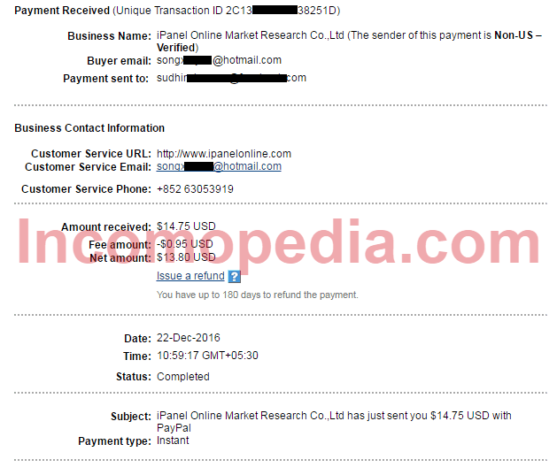 Ipanelonline Payment Proof