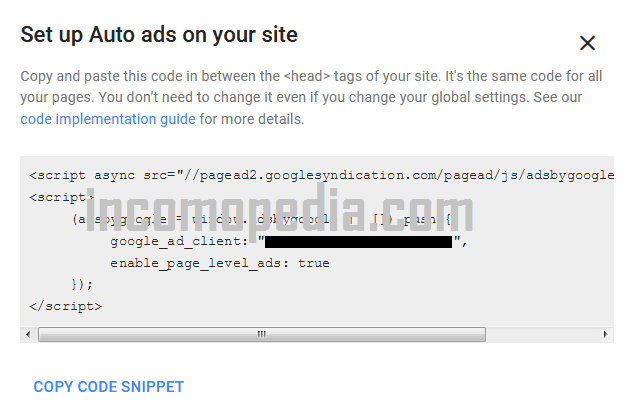 auto ads code