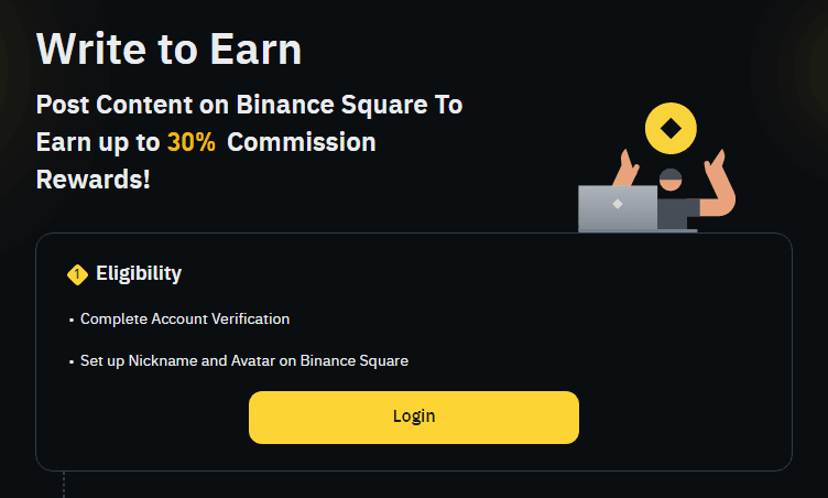 write to earn on binance