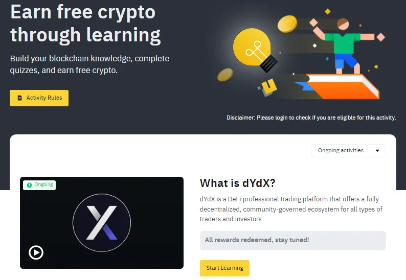 binance learn and earn program