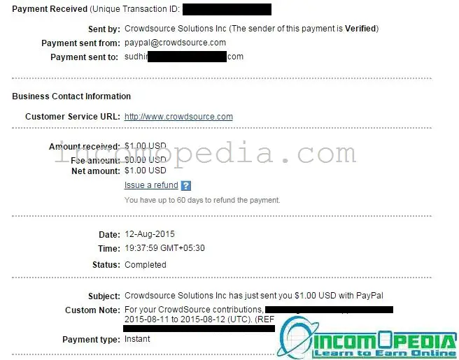 crowdsource payment proof