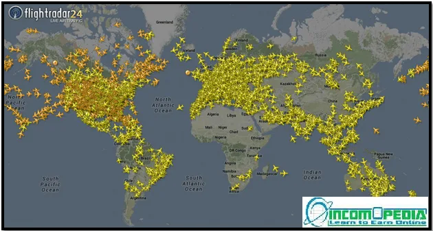 See live traffic of aeroplane