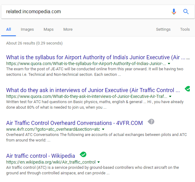 related search google example