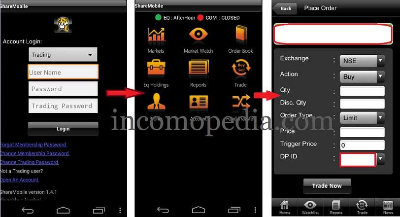 how to use sharekhan app for trading